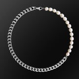 Ketten von iced studios™: Hybrid Pearl Chain Edelstahl 18K Vergoldet