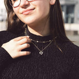 Ketten von iced studios™: Double Heart Choker 18K Vergoldet