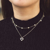 Ketten von iced studios™: Double Heart Choker 18K Vergoldet