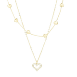 Ketten von iced studios™: Double Heart Choker 18K Vergoldet
