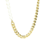 Ketten von iced studios™: Hybrid Pearl Chain Edelstahl 18K Vergoldet