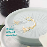 Ohrringe von iced studios™: Twin Butterfly Earrings 14K Vergoldet