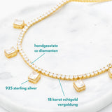 Ketten von iced studiosâ˘: Iced Pendant Choker 925 Silber 18K Vergoldet