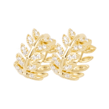 Ohrringe von iced studios™: Leaf Earrings 14K Vergoldet