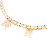 Ketten von iced studios™: Iced Butterfly Choker 925 Silber 18K Vergoldet