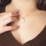 Ketten von iced studios™: Tiny Butterfly Chain 925 Silber 18K Vergoldet