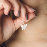 Ketten von iced studios™: Tiny Butterfly Chain 925 Silber 18K Vergoldet