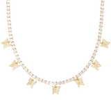 Ketten von iced studios™: Iced Butterfly Choker 925 Silber 18K Vergoldet