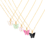 Ketten von iced studios™: Tiny Butterfly Chain 925 Silber 18K Vergoldet