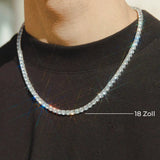 ICED OUT Halskette | Silber | 5mm Diamanten