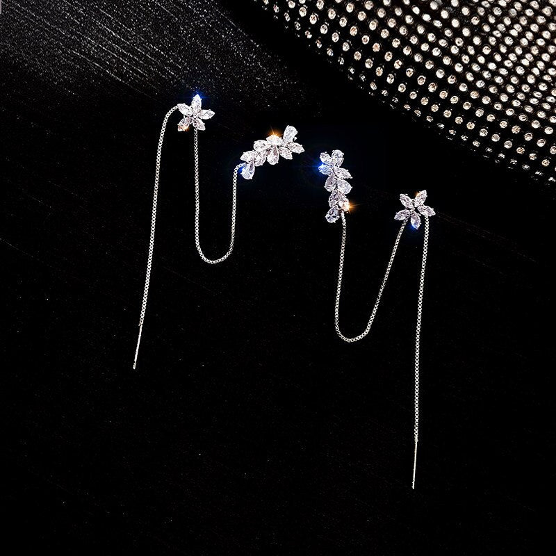 Flower Threader Earring (Paar)