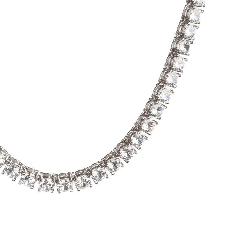 ICED OUT Halskette | Silber | 5mm Diamanten