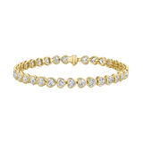 Armbänder von iced studios™: Tennis Heart Bracelet 18K Vergoldet